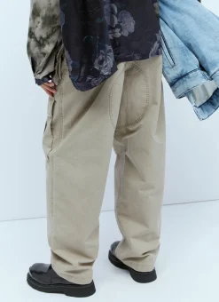 Logo Embroidery Cargo Pants