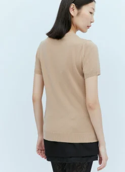 Logo Embroidery Cashmere Sweater