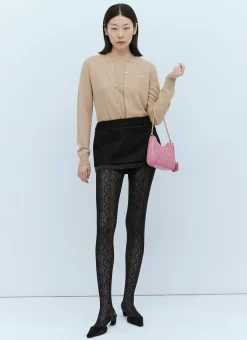 Logo Embroidery Cashmere Cardigan