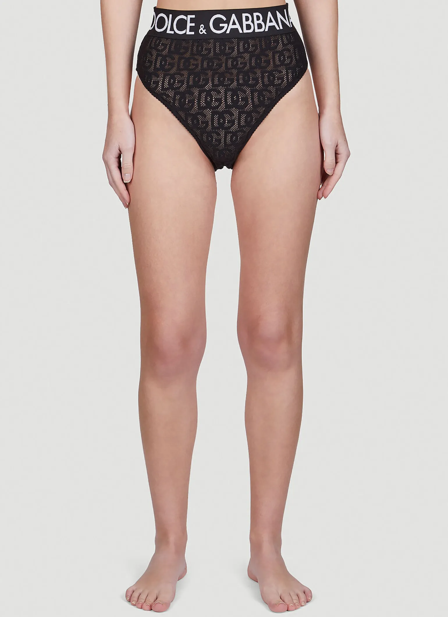 Logo Embroidery High Waist Briefs