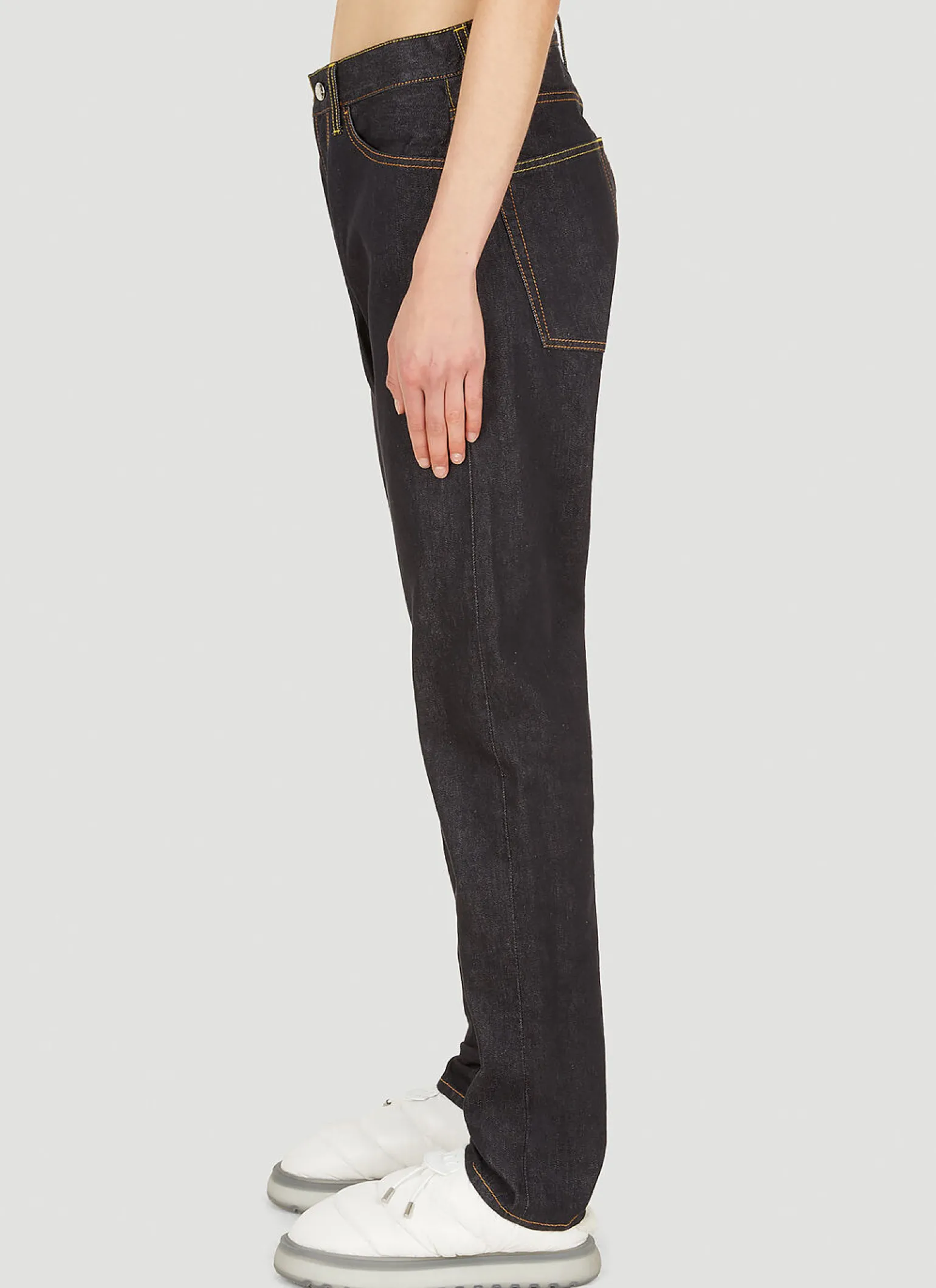 Logo Embroidery Jeans
