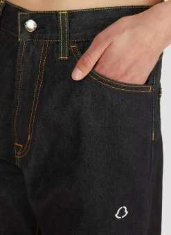 Logo Embroidery Jeans