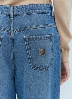 Logo Embroidery Jeans