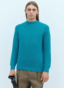 Logo Embroidery Knit Sweater