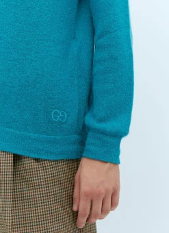 Logo Embroidery Knit Sweater