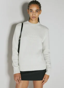 Logo Embroidery Knit Sweater
