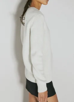 Logo Embroidery Knit Sweater
