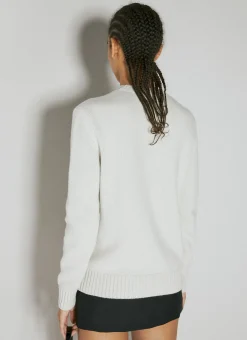 Logo Embroidery Knit Sweater