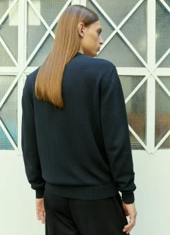 Logo Embroidery Knit Sweater
