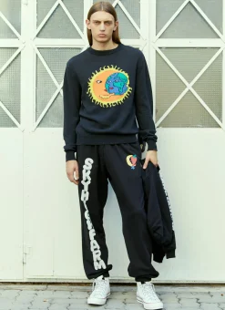 Logo Embroidery Knit Sweater