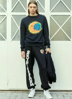 Logo Embroidery Knit Sweater