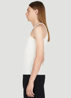 Logo Embroidery Rib Tank Top