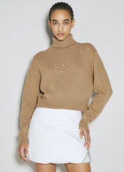 Logo Embroidery Rollneck Sweater