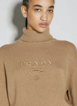 Logo Embroidery Rollneck Sweater