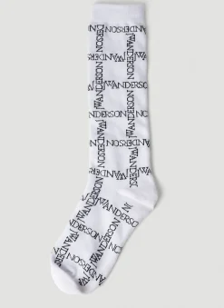 Logo Grid Long Socks