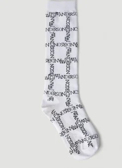 Logo Grid Long Socks