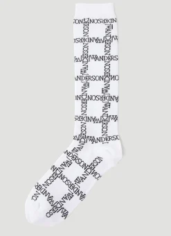 Logo Grid Long Socks