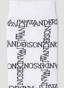 Logo Grid Long Socks