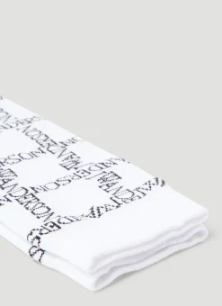 Logo Grid Long Socks