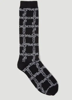 Logo Grid Long Socks