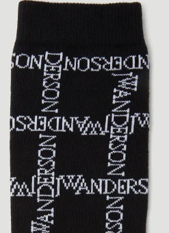 Logo Grid Long Socks