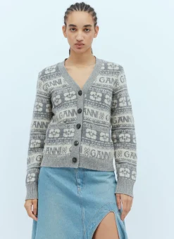 Logo Intarsia Cardigan