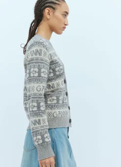 Logo Intarsia Cardigan