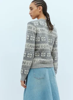 Logo Intarsia Cardigan
