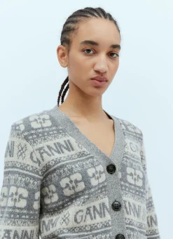 Logo Intarsia Cardigan