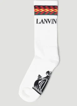 Logo Intarsia Socks
