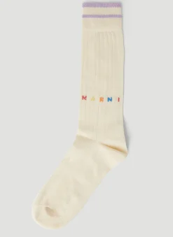 Logo Intarsia Socks