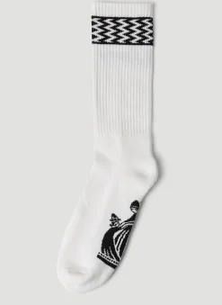 Logo Intarsia Socks