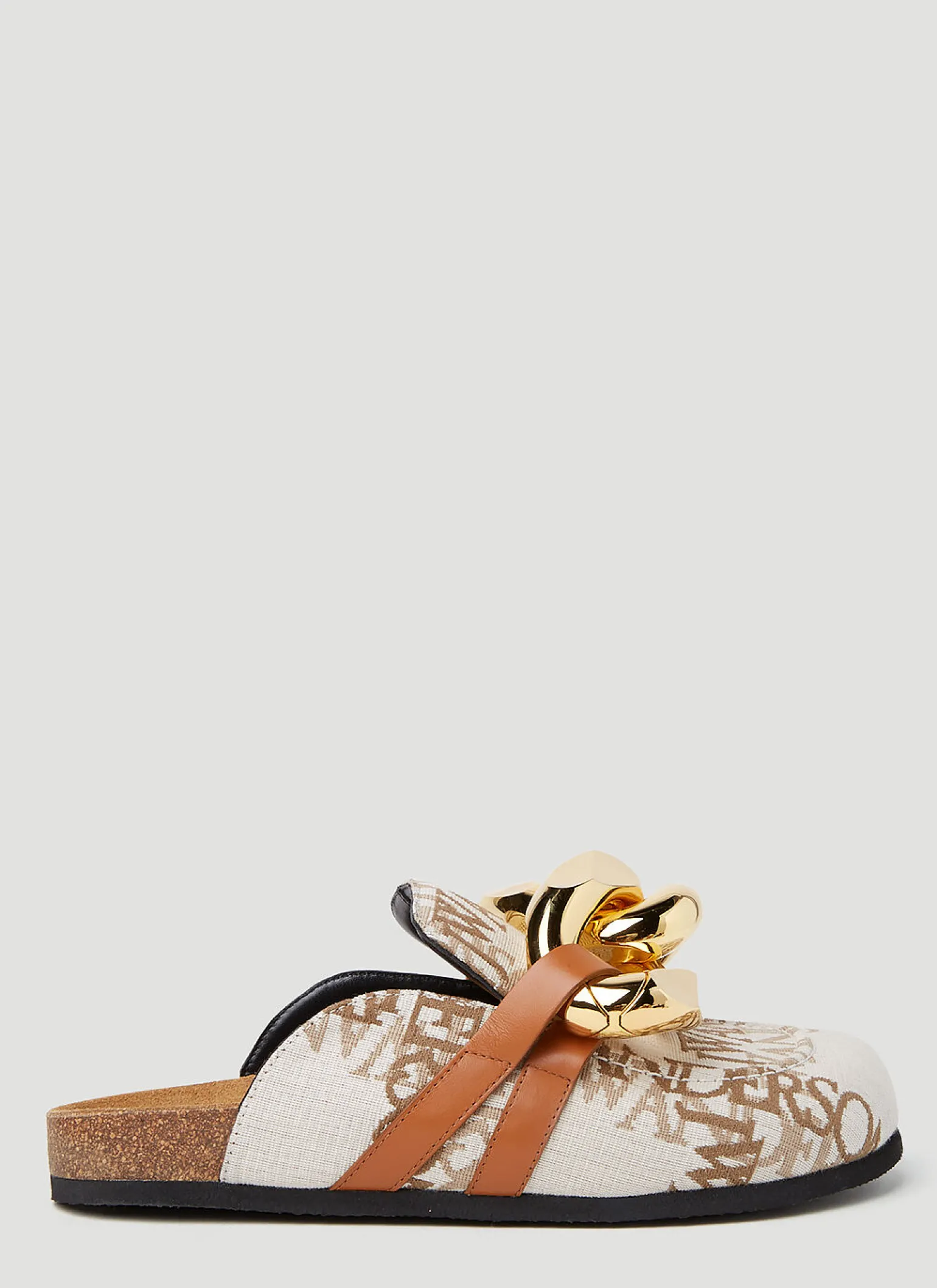 Logo Jacquard Chain Loafers