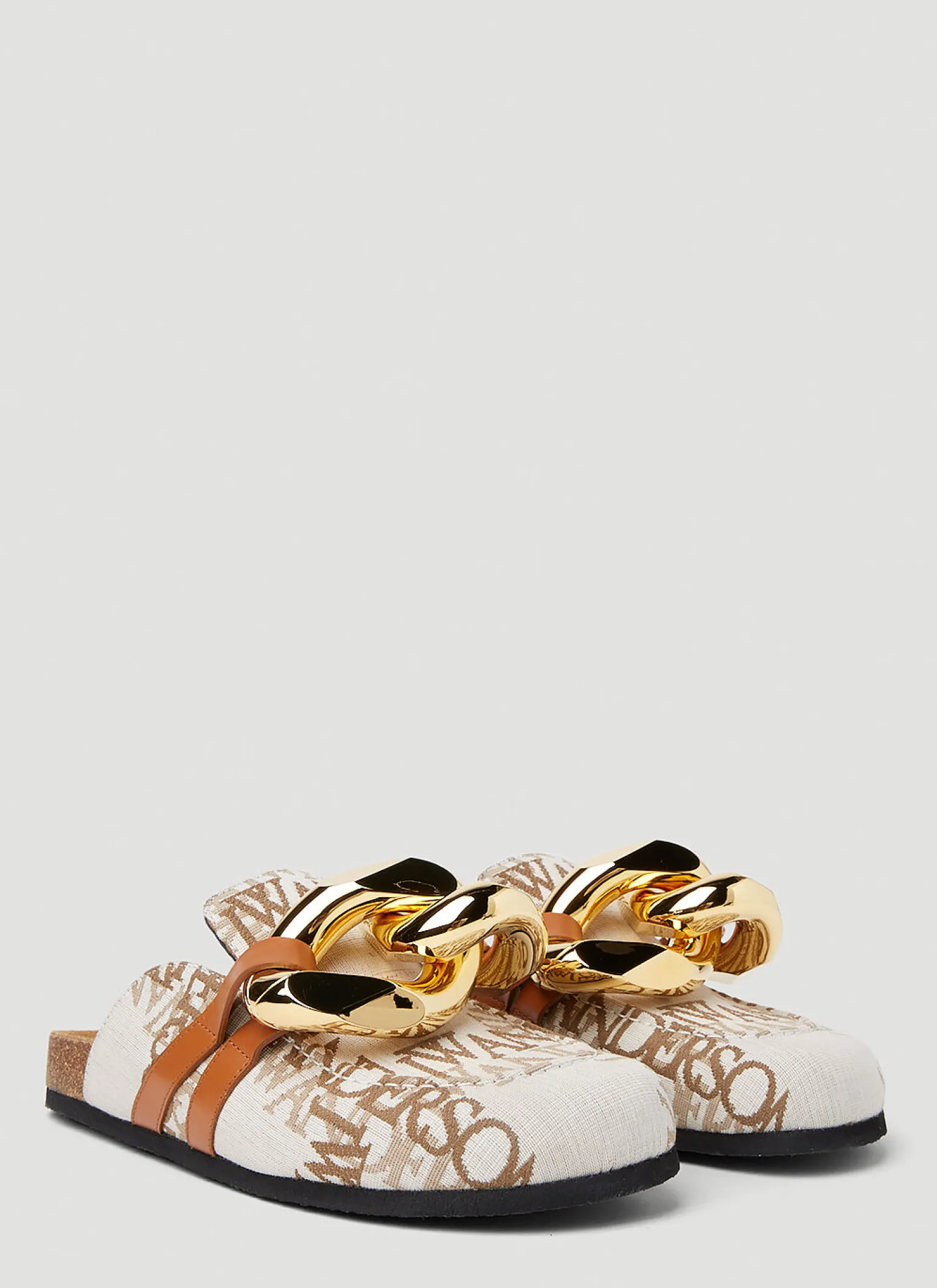 Logo Jacquard Chain Loafers