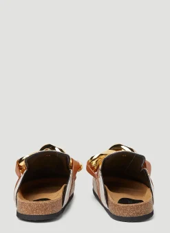 Logo Jacquard Chain Loafers