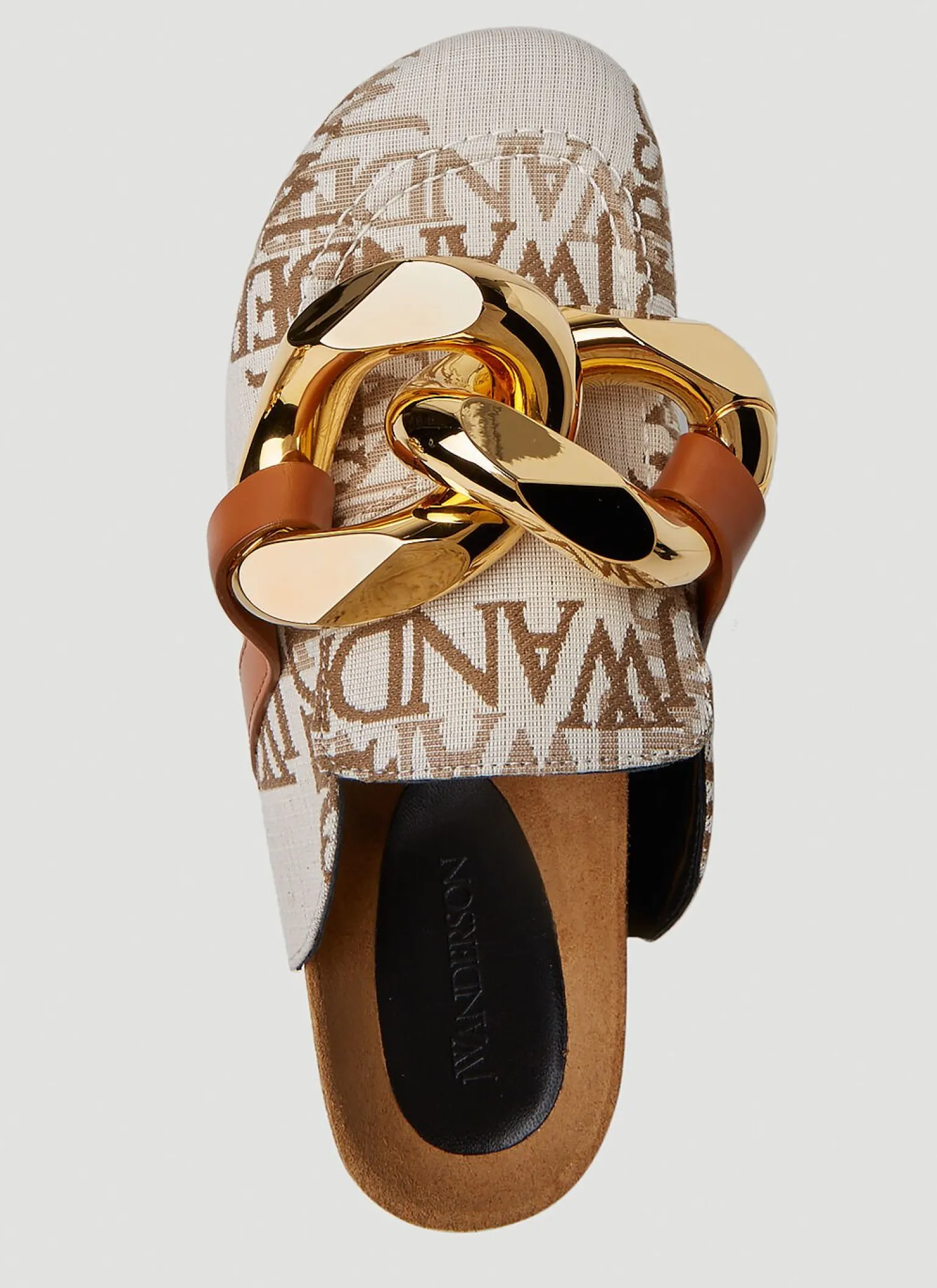 Logo Jacquard Chain Loafers