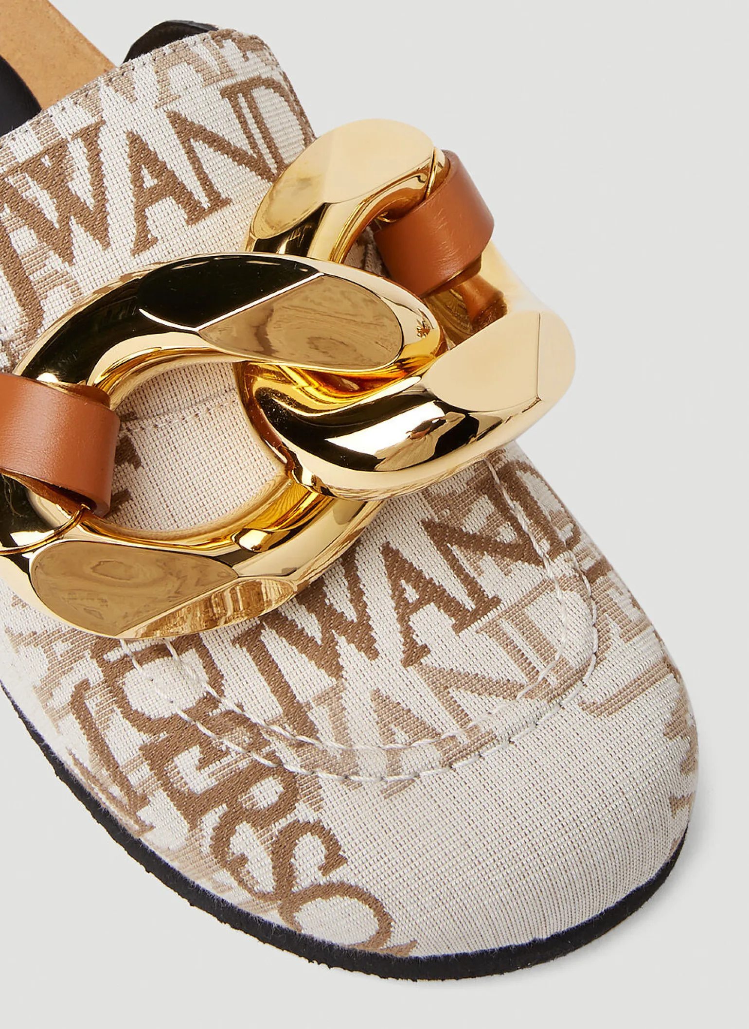 Logo Jacquard Chain Loafers