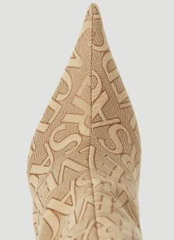 Logo Jacquard High Heeled Boots