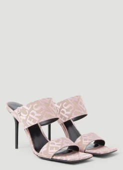 Logo Jacquard Mule Sandals