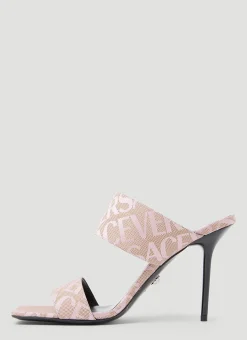 Logo Jacquard Mule Sandals