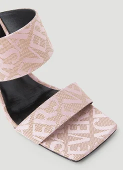 Logo Jacquard Mule Sandals