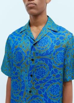 Logo Jacquard Silk Shirt