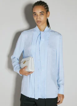 Logo Jacquard Silk Shirt