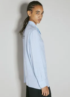 Logo Jacquard Silk Shirt