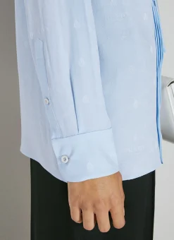 Logo Jacquard Silk Shirt