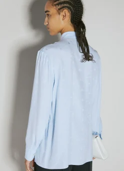 Logo Jacquard Silk Shirt