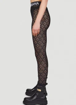 Logo Mesh Leggings