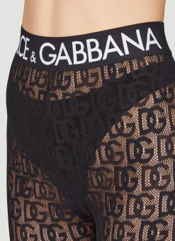 Logo Mesh Leggings