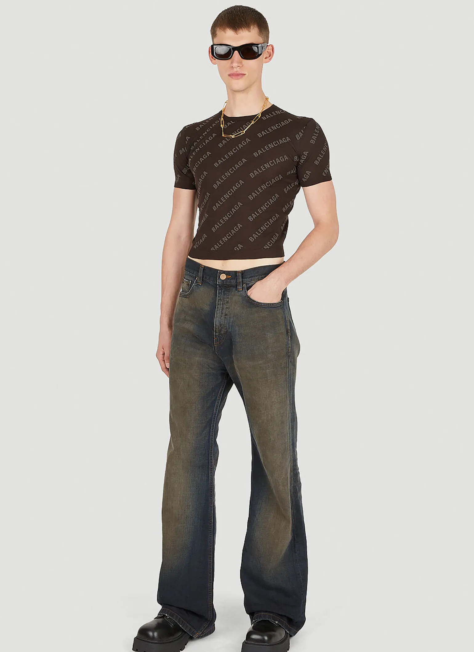 Logo Motif Cropped Top