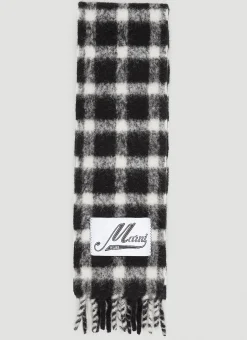 Logo Patch Check Scarf